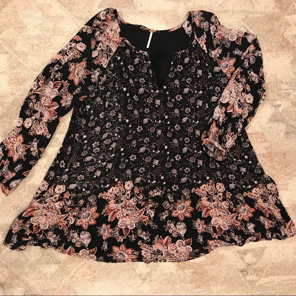 Free People Boho Flowy Flower Dress